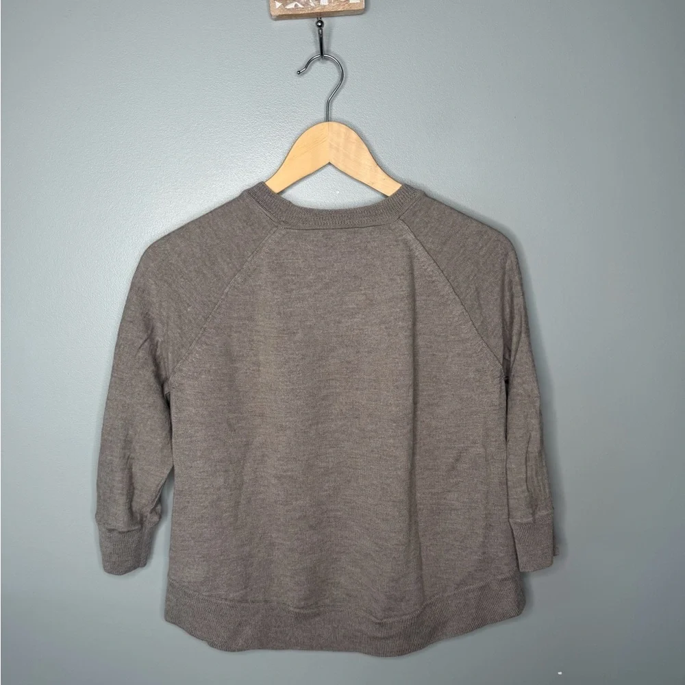 J. Crew Merino Wool Boxy Sweater - Mushroom